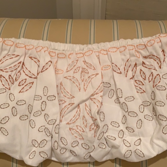 FREE PEOPLE WEEKENDER SET EMBROIDERED IVORY COMBO COTTON FULLY LINED SZ M, L - Picture 13 of 15